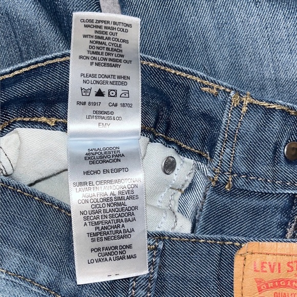 Women’s Vintage Levi’s 514 Slim Straight Jeans, size 27 (measure 26 waist) - Picture 13 of 14